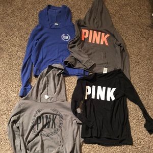 Pink hoodie pullovers